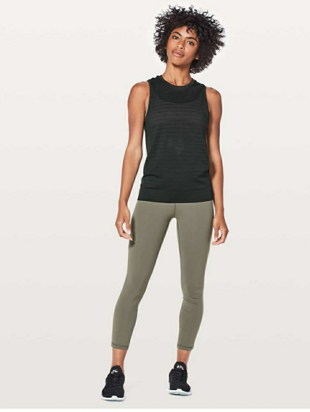 Lululemon Breeze By Muscle Tank II Black / Black - 6/8 (PTP 17")
